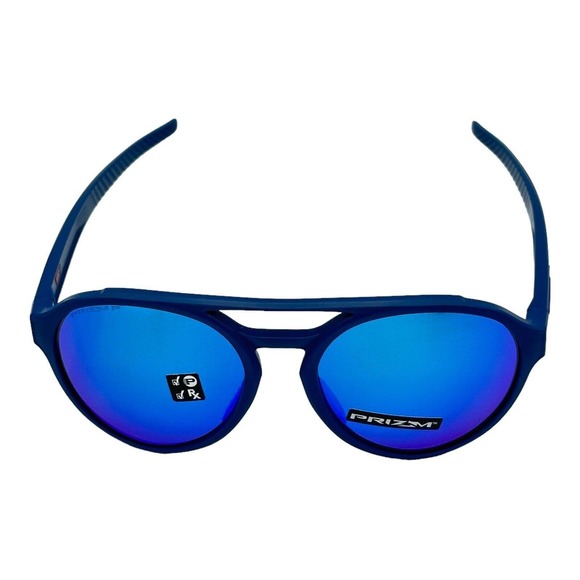 Oakley Forager Asia Fit Matte Poseidon Prizm Sapphire Polarized Sunglasses - Picture 2 of 7